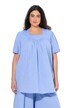 Tunika, hranatý výstřih, nabírané krátké rukávy, biobavlna