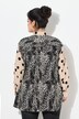 Bluse, oversized, musselin, mønstermix