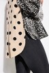 Bluse, oversized, musselin, mønstermix