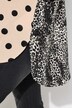 Bluse, oversized, musselin, mønstermix