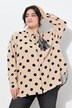 Bluse, oversized, musselin, mønstermix