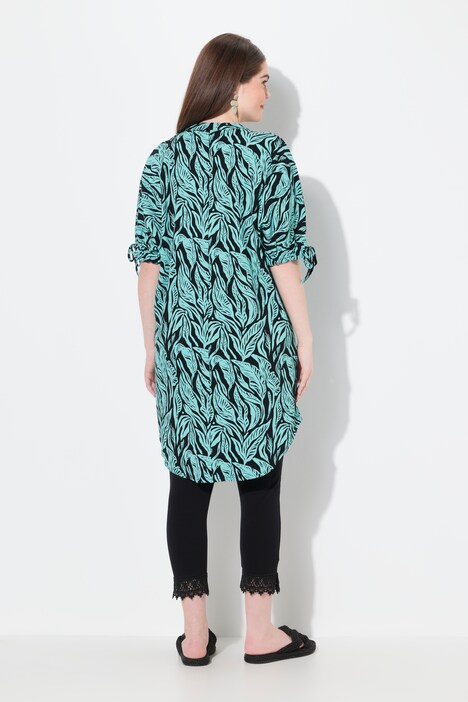 Eco Cotton Jungle Print Short Sleeve Tunic Dress