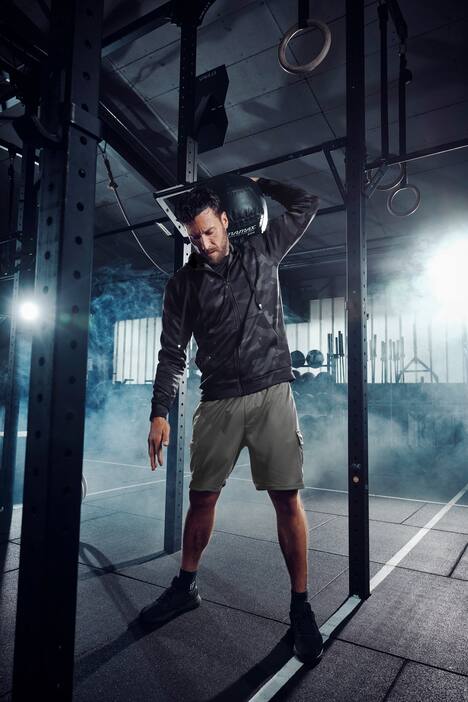 JAY-PI træningsjakke, fitness, sweat, camouflage, hætte, op til str. 7XL