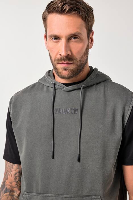 JAY-PI Sweatshirt, Bauchfit, Fitness, Sweat, Kapuze, ärmellos, Vintage Lookbis 7 XL