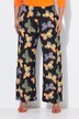 Pantaloni in tessuto fluente con farfalle, taglio della gamba ampio e cintura elastica