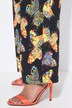 Pantaloni in tessuto fluente con farfalle, taglio della gamba ampio e cintura elastica