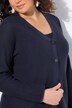 Cardigan en coton bio. Encolure en V et manches longues