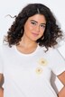 T-shirt en coton bio. Col rond et manches courtes. Motifs brodés