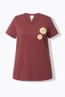 T-shirt en coton bio. Col rond et manches courtes. Motifs brodés