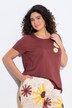 T-shirt en coton bio. Col rond et manches courtes. Motifs brodés