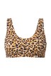 Bikiny top, leopardí potisk, měkké košíčky