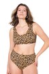 Bikiny top, leopardí potisk, měkké košíčky