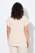 T-shirt rayé en coton bio. Col bateau et manches courtes