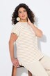 T-shirt rayé en coton bio. Col bateau et manches courtes