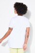 T-shirt manches courtes, motif œil et grand cœur, avec petites pierres fantaisie