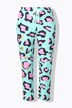 Pantaloni sportivi dal taglio ampio con stampa leopardata e texture