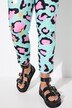 Pantaloni sportivi dal taglio ampio con stampa leopardata e texture