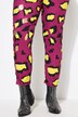 Pantaloni sportivi dal taglio ampio con stampa leopardata e texture