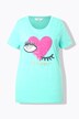 T-shirt dal taglio svasato con cuore con occhio
