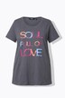 T-shirt, lettermotief, classic, ronde hals, korte mouwen