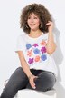 T-shirt, bloemen, A-lijn, ronde hals, korte mouwen