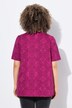 T-shirt manches courtes, décolleté V se terminant par des plis fantaisie, motif peau de serpent