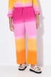 Pantaloni dal taglio dritto in mussola con gradiente di colore