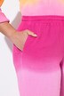Pantaloni dal taglio dritto in mussola con gradiente di colore