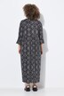 Maxi-Jerseykleid, Schlangenmuster, 3/4-Arm