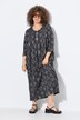 Maxi-Jerseykleid, Schlangenmuster, 3/4-Arm