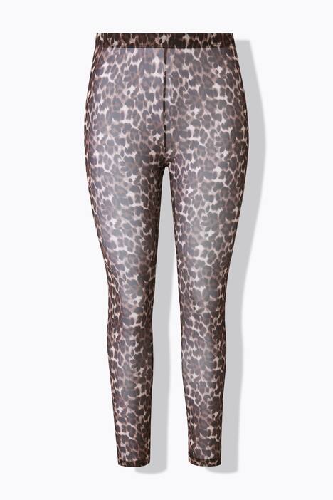 Medias-Leggings, estampado de leopardo, malla