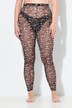 Leggings di mesh con fantasia leopardata
