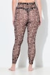 Leggings di mesh con fantasia leopardata