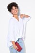Skjortebluse, oversized, tilspidset søm