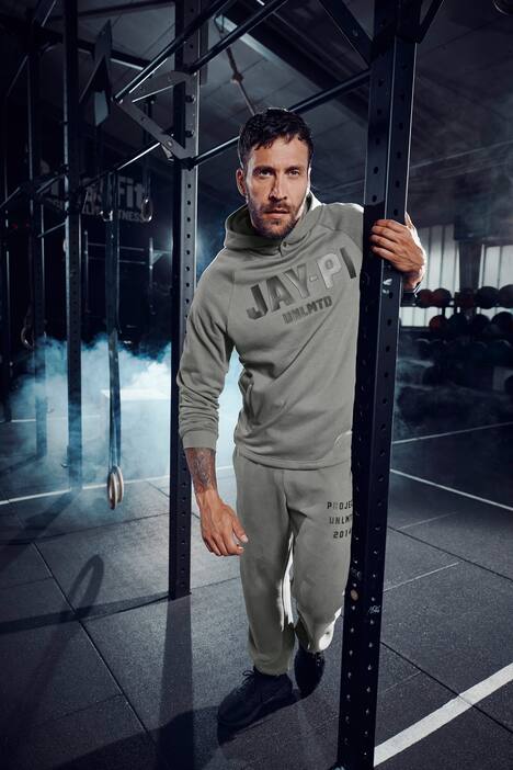 JAY-PI Hoodie Bauchfit, Fitness, Sweat, Kapuze, bis 7 XL