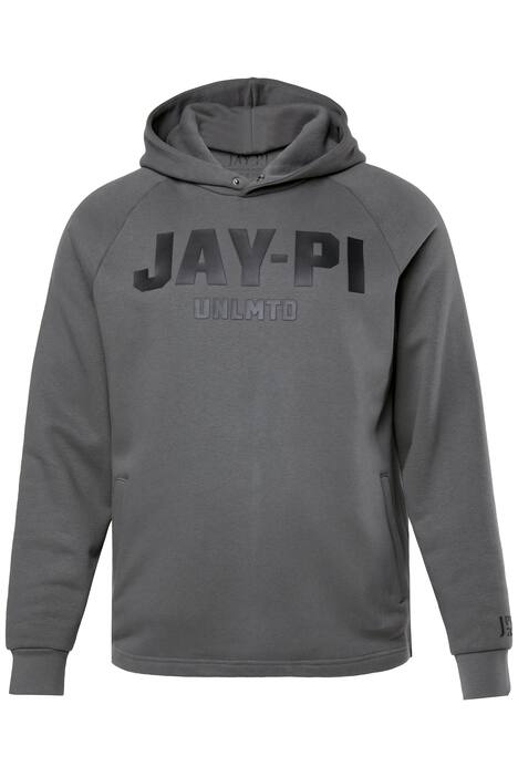 Mikina s kapucí JAY-PI, břišní střih, kolekce fitness, tepláková, do 7XL
