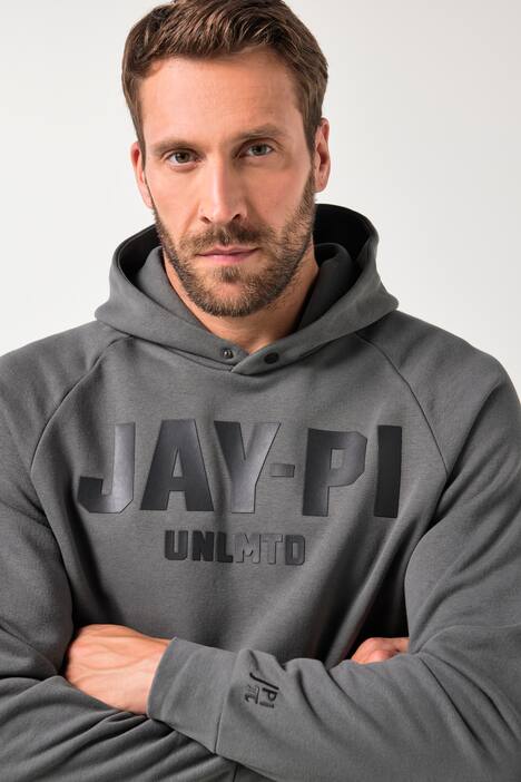 JAY-PI Hoodie Bauchfit, Fitness, Sweat, Kapuze, bis 7 XL