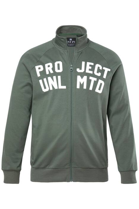 Tréninková mikina JAY-PI, kolekce fitness, stojáček, nášivky na hrudi, do 7XL