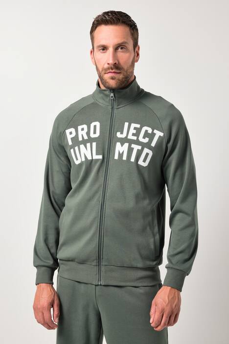 Veste de survêtement JAY-PI spéciale Fitness, col montant et flocage sur la poitrine - jusqu'au 7 XL