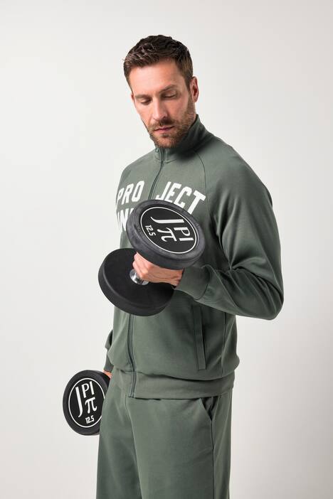 Veste de survêtement JAY-PI spéciale Fitness, col montant et flocage sur la poitrine - jusqu'au 7 XL