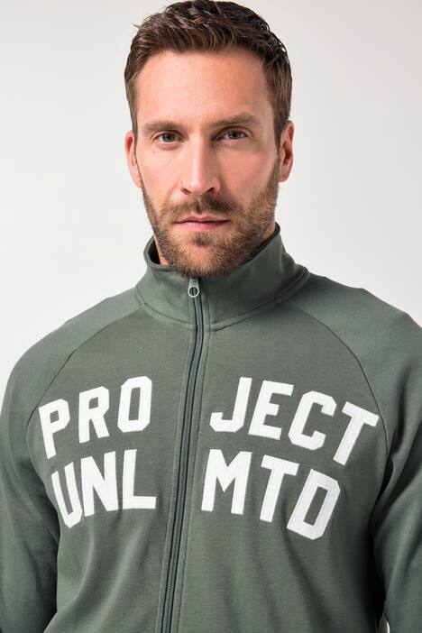 Veste de survêtement JAY-PI spéciale Fitness, col montant et flocage sur la poitrine - jusqu'au 7 XL