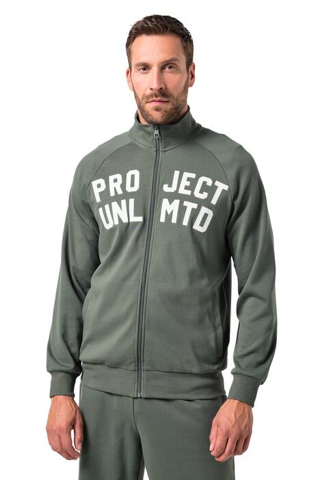 Tréninková mikina JAY-PI, kolekce fitness, stojáček, nášivky na hrudi, do 7XL