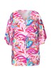 Kimono halenka, A střih, plošný potisk, stahování v pase