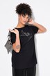 T-shirt, bloem van siersteentjes, halve mouwen