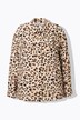 Hemdjacke, Boxy Shape, Leinenmix, Leo, gerundeter Saum