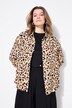 Hemdjacke, Boxy Shape, Leinenmix, Leo, gerundeter Saum