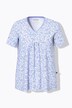 Pyjama, bloemen, V-hals, halve mouwen, zakken