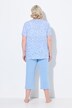 Pyjama, bloemen, V-hals, halve mouwen, zakken