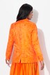 Satijnen blazer, met patroon, reverskraag, lange mouwen