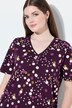 Bigshirts, set van 2, stippen, ronde hals/V-hals, korte mouw
